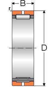 Подшипник роликовый радиальный игольчатый однорядный без внутреннего кольца с сепаратором 25х37х17 МПЗ 254705Е (RNA 4904) Подшипники